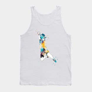 Handball Player Boy Hits The Ball Tank Top